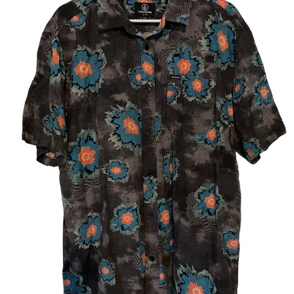 Volcom Mens Classic Fit Button up shirt sz XXL - Picture 1 of 4